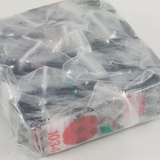1034 Original Mini Ziplock 2.5mil Plastic Bags 1" x 3/4" Reclosable Baggies (Chopper/Iron Cross) - The Baggie Store