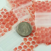 1034 Original Mini Ziplock 2.5mil Plastic Bags 1" x 3/4" Reclosable Baggies (Basketball) - The Baggie Store