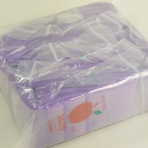 2020 Original Mini Ziplock 2.5mil Plastic Bags 2" x 2" Reclosable Baggies (Purple) - The Baggie Store