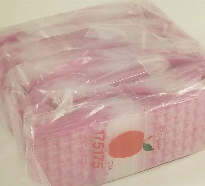 175175 Original Mini Ziplock 2.5mil Plastic Bags 1.75" x 1.75" Reclosable Baggies (Pink Panther) - The Baggie Store