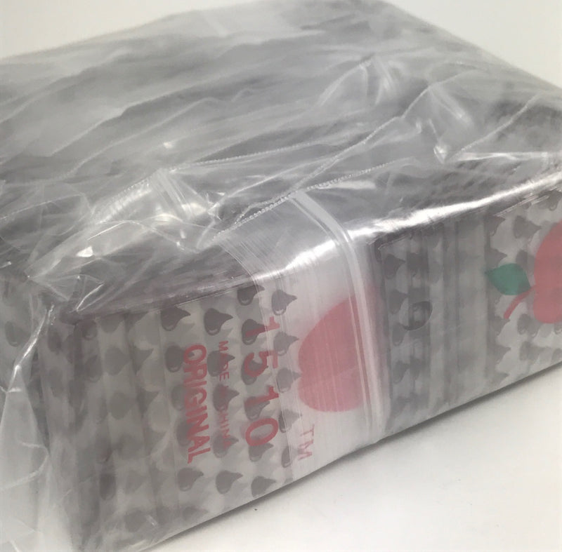 1510 Original Mini Ziplock 2.5mil Plastic Bags 1.5" x 1" Reclosable Baggies (Chocolate) - The Baggie Store