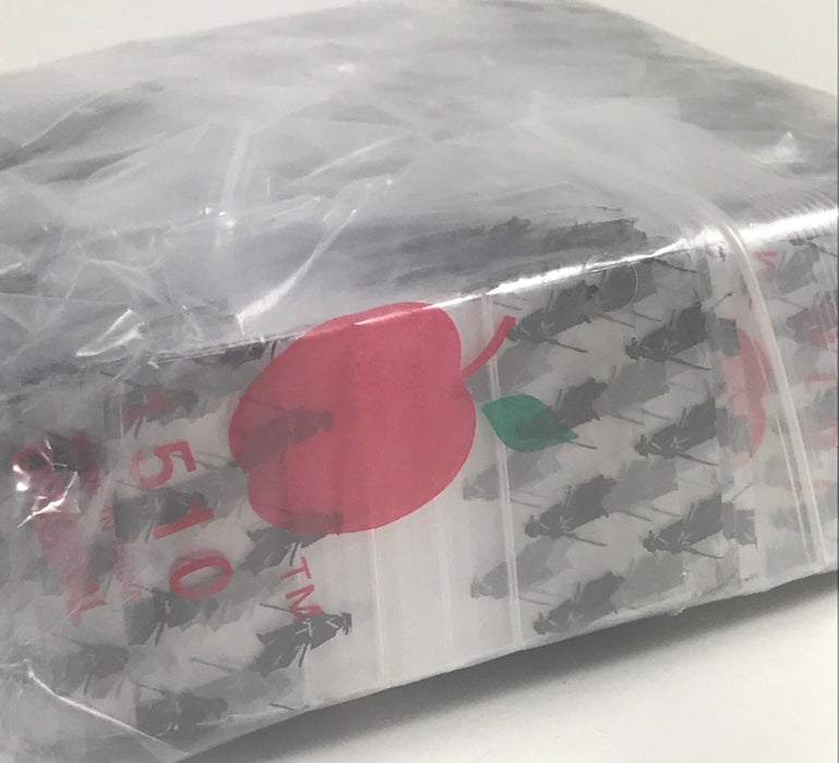 1510 Original Mini Ziplock 2.5mil Plastic Bags 1.5" x 1" Reclosable Baggies (Samurai) - The Baggie Store