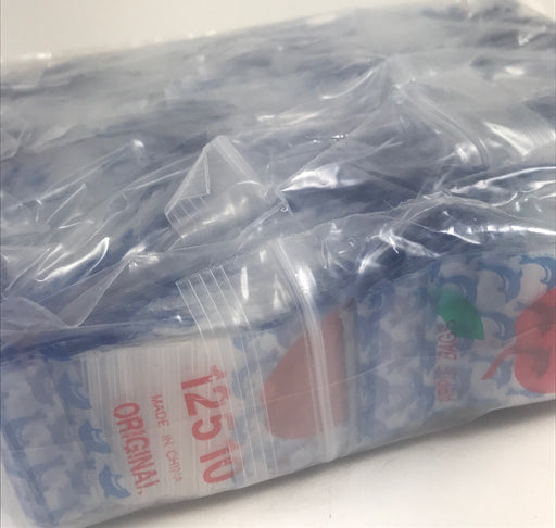 12510 Original Mini Ziplock 2.5mil Plastic Bags 1.25" x 1" Reclosable Baggies (Dolphin) - The Baggie Store