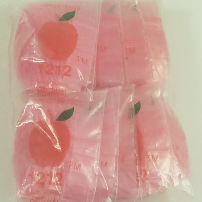 1212 Original Mini Ziplock 2.5mil Plastic Bags 1/2" x 1/2" Reclosable Baggies (Pink) - The Baggie Store