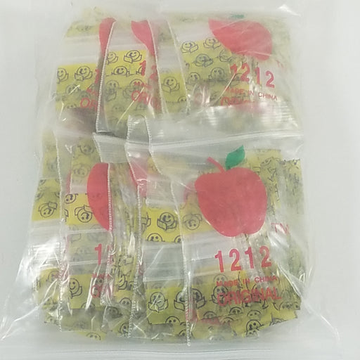 1212 Original Mini Ziplock 2.5mil Plastic Bags 1/2" x 1/2" Reclosable Baggies (Happy Face) - The Baggie Store