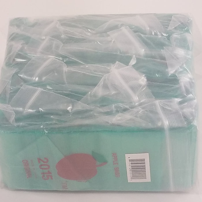 2015 Original Mini Ziplock 2.5mil Plastic Bags 2" x 1" Reclosable Baggies (Green) - The Baggie Store