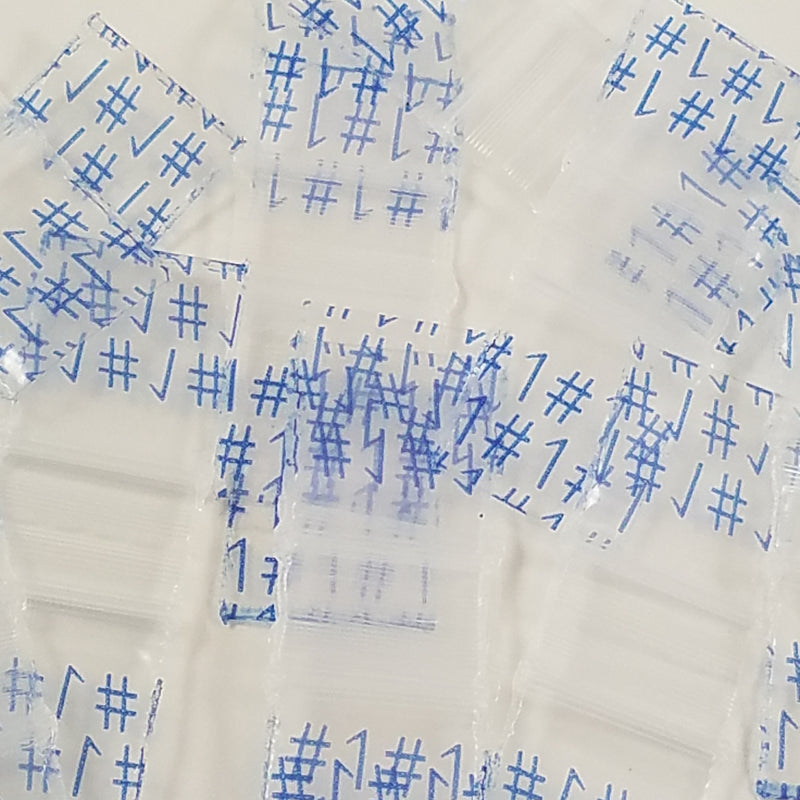 5858 Original Mini Ziplock 2.5mil Plastic Bags 5/8" x 5/8" Reclosable Baggies (Number One #1) - The Baggie Store