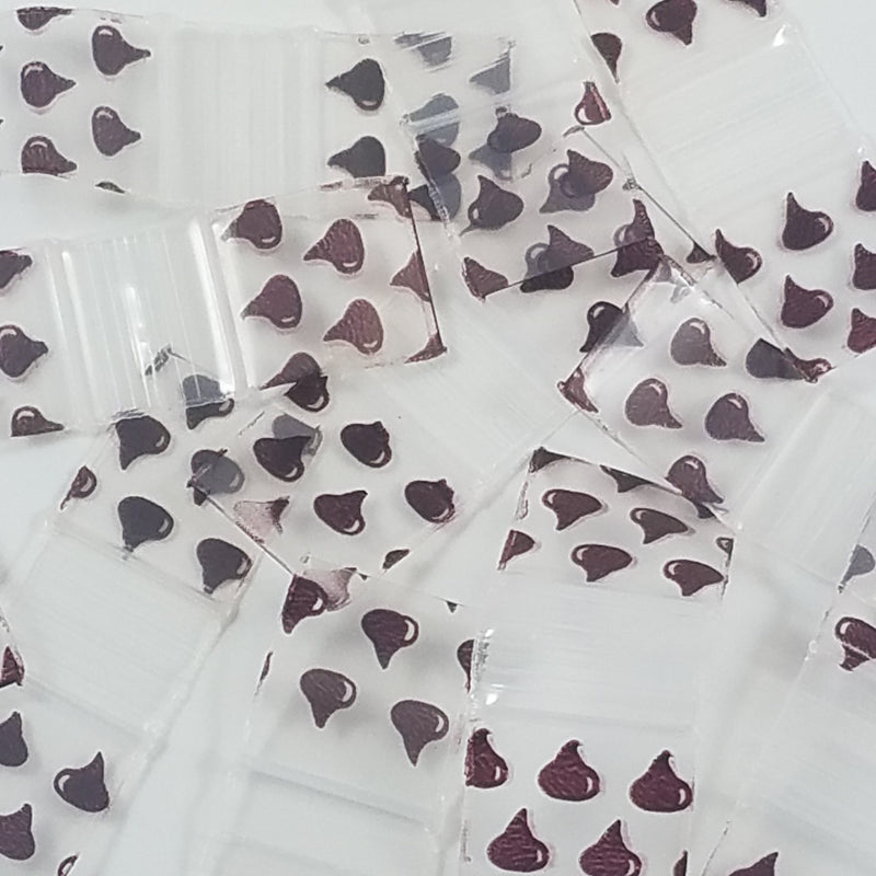 5858 Original Mini Ziplock 2.5mil Plastic Bags 5/8" x 5/8" Reclosable Baggies (Chocolate) - The Baggie Store
