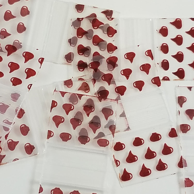 1034 Original Mini Ziplock 2.5mil Plastic Bags 1" x 3/4" Reclosable Baggies (Chocolate) - The Baggie Store