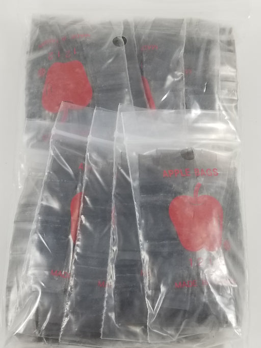 1212 Original Mini Ziplock 2.5mil Plastic Bags 1/2" x 1/2" Reclosable Baggies (Black) - The Baggie Store