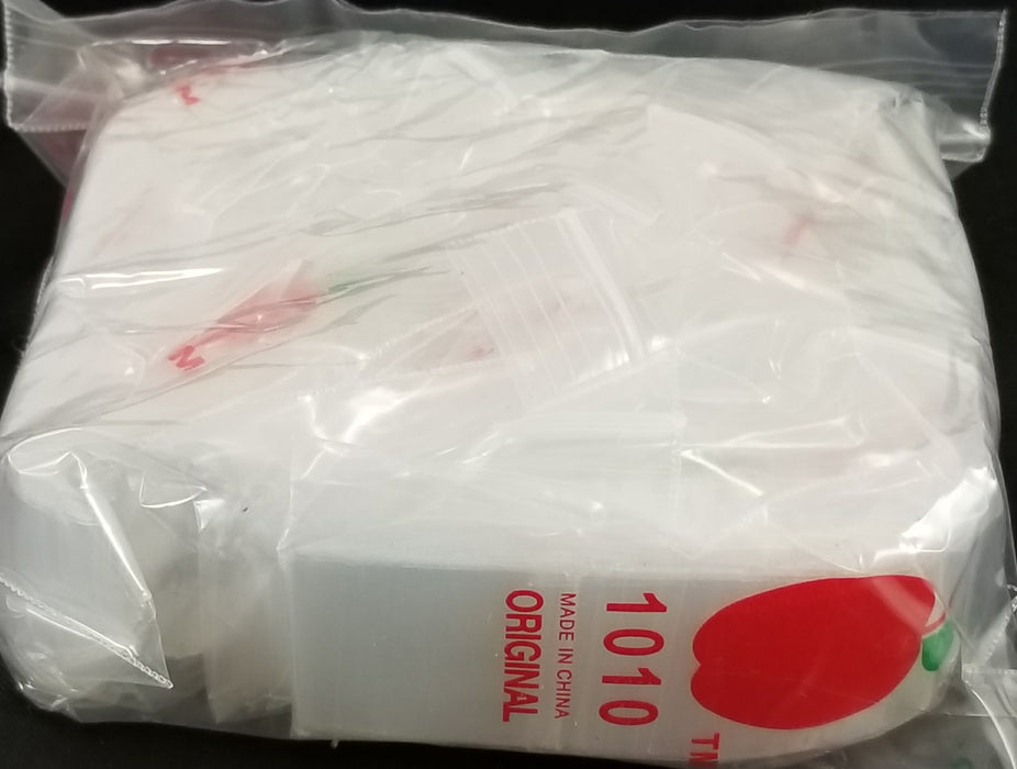 1010 Original Mini Ziplock 2.5mil Plastic Bags 1" x 1" Reclosable Baggies (Clear) - The Baggie Store