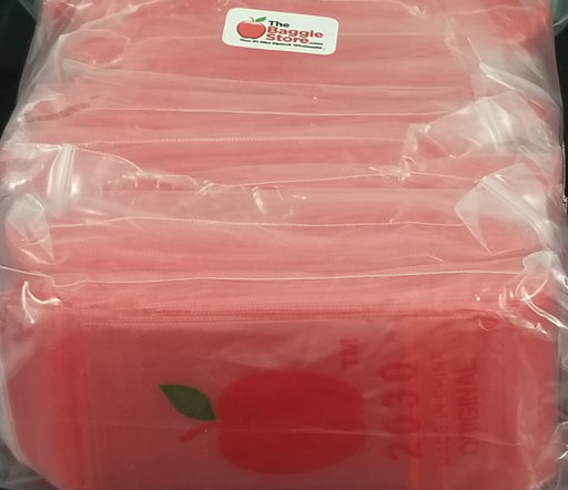 2030 Original Mini Ziplock 2.5mil Plastic Bags 2" x 3" Reclosable Baggies (Red) - The Baggie Store
