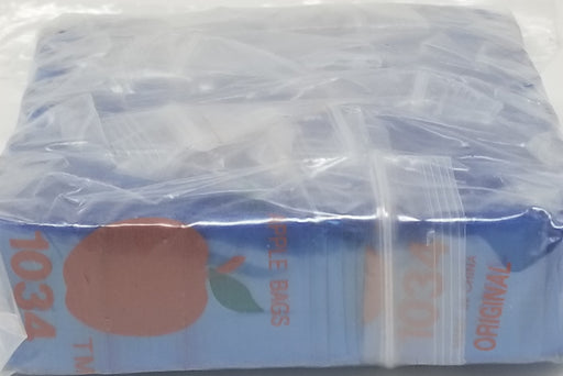 1034 Original Mini Ziplock 2.5mil Plastic Bags 1" x 3/4" Reclosable Baggies (Blue) - The Baggie Store