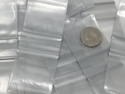 1515 Original Mini Ziplock 2.5mil Plastic Bags 1.5" x 1" Reclosable Baggies (Silver) - The Baggie Store