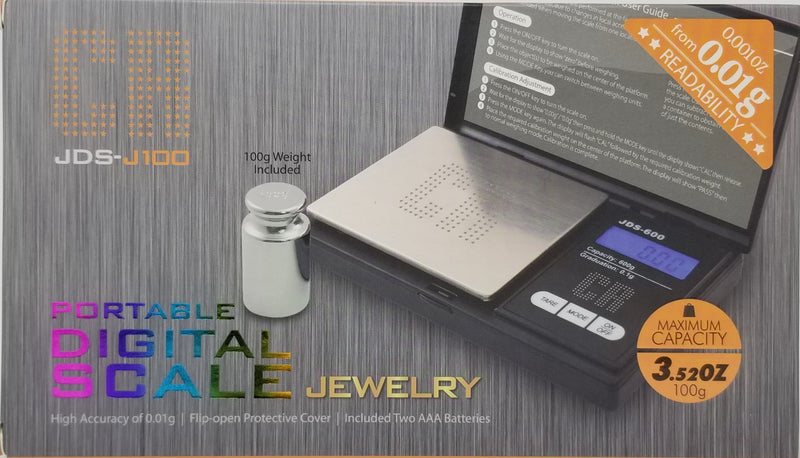 JDS-J100 Portable Digital Scale, 100g, 0.01g #A7 - TBS Supply Co
