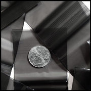 2020 Original Mini Ziplock 2.5mil Plastic Bags 2" x 2" Reclosable Baggies (Black) - The Baggie Store