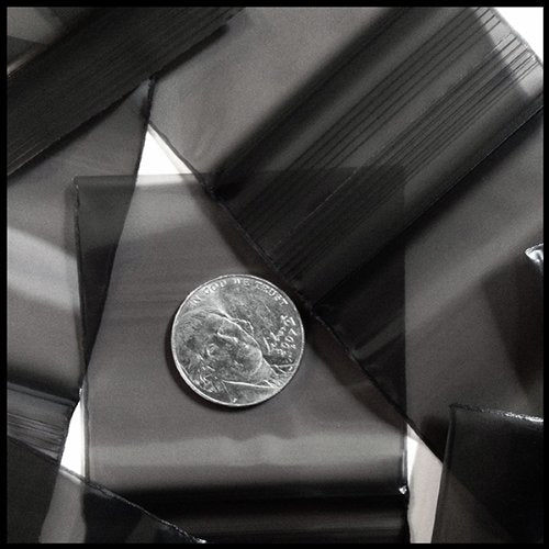 2020 Original Mini Ziplock 2.5mil Plastic Bags 2" x 2" Reclosable Baggies (Black) - The Baggie Store