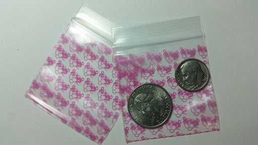 2020 Original Mini Ziplock 2.5mil Plastic Bags 2" x 2" Reclosable Baggies (Pink Panther) - The Baggie Store