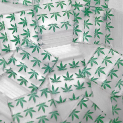 Original Apple Bags 5/8" x 5/8" resealable leaf-pattern bags for storing small items or crafts.