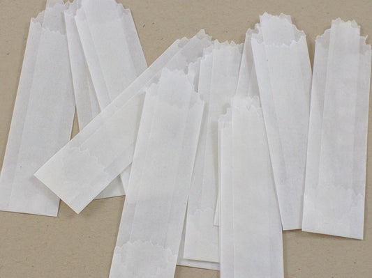 White vellum glassine stamp wax paper envelope bags for collectors, moisture-resistant Stamp Collectors brand.
