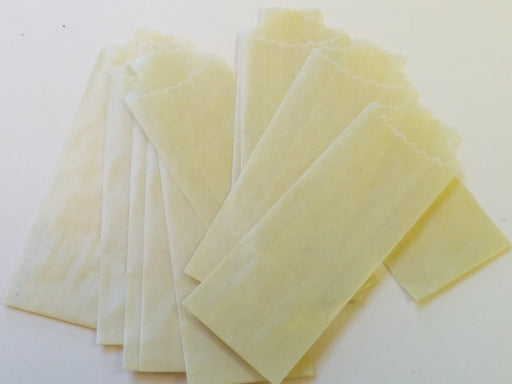 Vellum Glassine Stamp Wax Paper Envelope Bags- YELLOW - TBS Supply Co