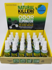 Natural Killers Natural Killer Odor Eliminator Spray, incense air freshener with fresh scent for eliminating odors.