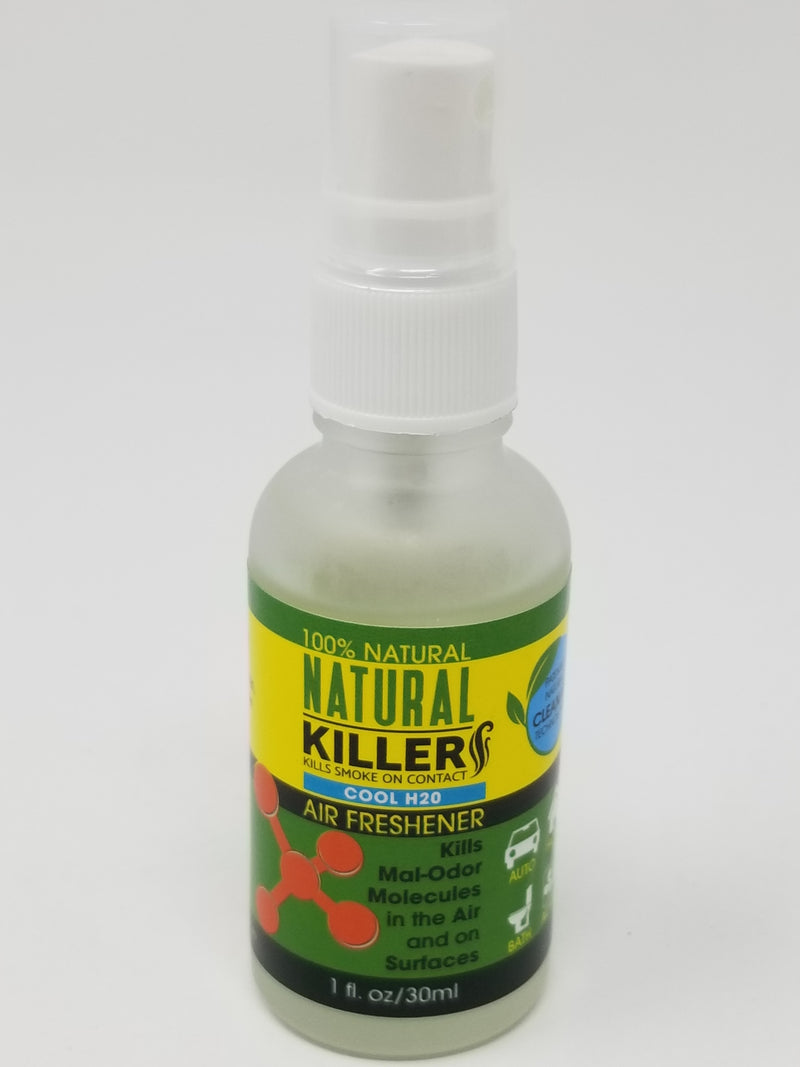 Natural Killers Natural Killer odor eliminator spray bottle with incense air freshener for fresh, clean indoor air.