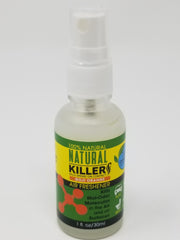 Natural Killers Natural Killer Odor Eliminator spray with incense scent, freshening air and eliminating odors effectively.