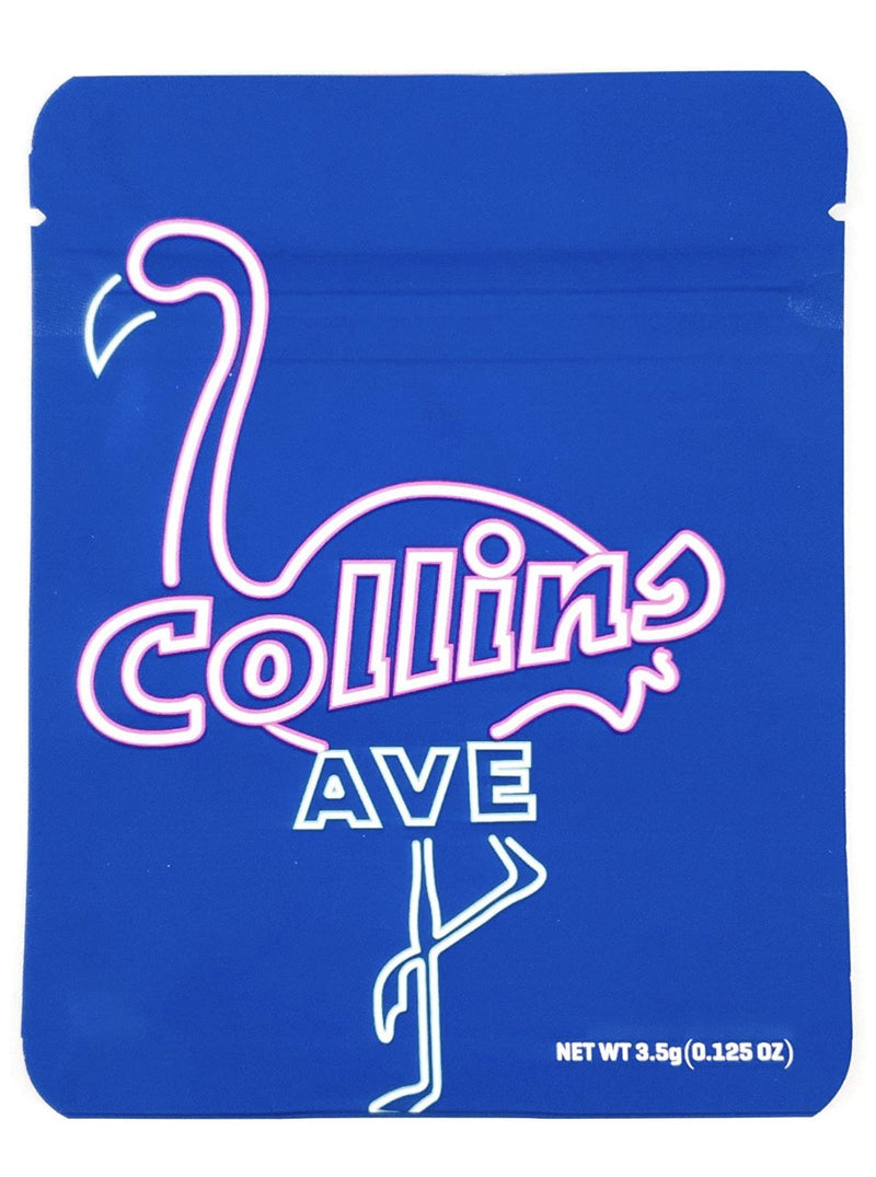 Set of 50 Collins Ave matte Mylar smell-proof bags by The Baggie Store, durable storage for secure product packaging