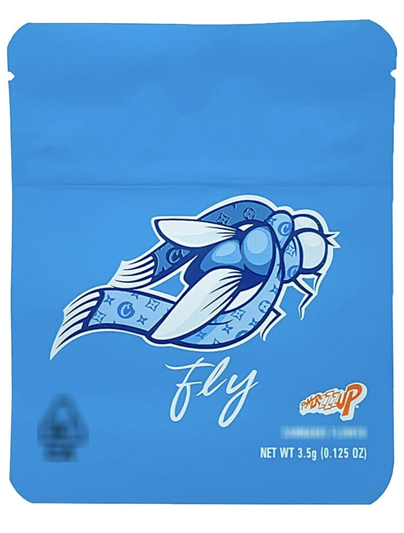 Smell-proof Fly Matte Mylar Bags by The Baggie Store, 50-pack, featuring durable, resealable packaging for secure storage.