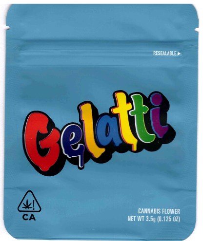 Smell-proof Gelatti Matte Mylar Bags from The Baggie Store, 50-pack, with resealable closure and matte finish for secure storage.