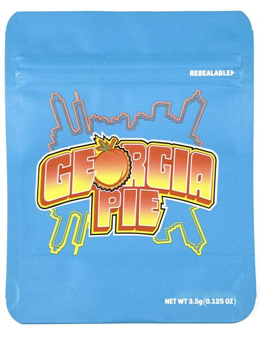 Smell-proof Georgia Pie Matte Mylar Bags, 50-pack, with resealable closures for secure storage by The Baggie Store.