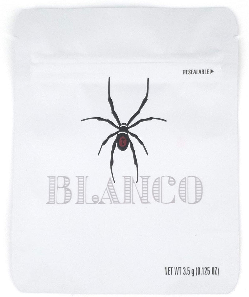 Smell-proof Blanco Matte Mylar Bags by The Baggie Store, 50-pack, featuring matte finish and resealable closure for secure storage.