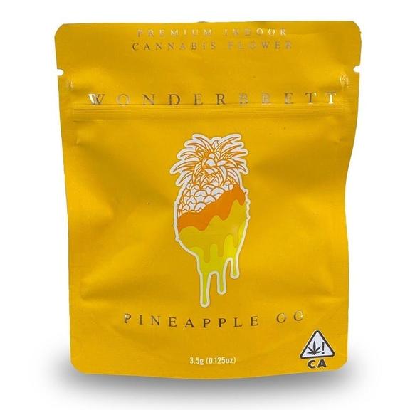 Smell-proof Pineapple OG Matte Mylar Bags by The Baggie Store, 50-pack, featuring pineapple design and durable, resealable material.