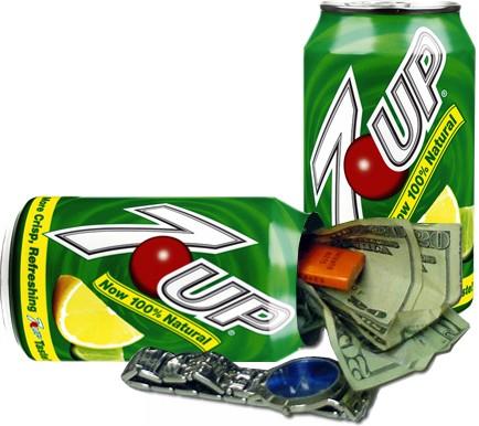 Assorted Safe Cans diversion safes designed to look like soda cans, featuring different flavors and branding for secure storage.