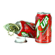 Assorted Safe Cans diversion safes designed to look like soda cans, featuring various flavors and hidden compartments.