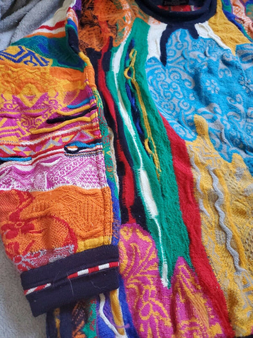 COOGI Authentic Vintage Retro Multicolor Rare Animal Print Hand Sewn Australian Sweater - TBS Supply Co