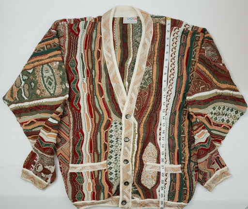 COOGI Authentic Vintage Retro Multicolor Cardigan Hand Sewn Australian Sweater - TBS Supply Co