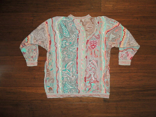 COOGI Authentic Vintage Retro Multicolor Rare Animal Print Hand Sewn Australian Sweater - TBS Supply Co