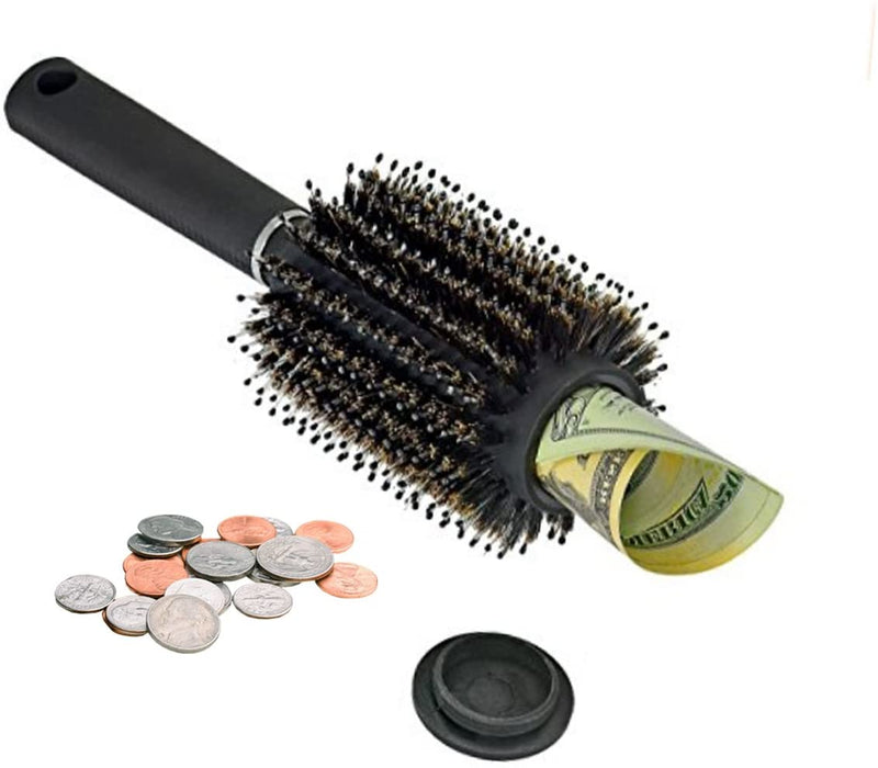 Diversion safe hairbrush by Safe Cans with hidden compartment for secure storage, designed to look like a regular hairbrush.