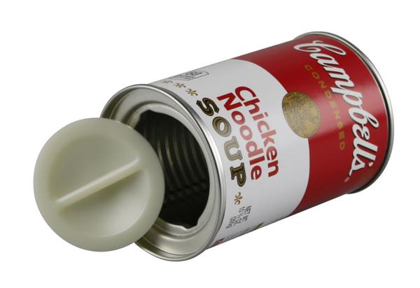 Campbell's Soup Can Safe by Safe Cans, a diversion safe designed to resemble a real soup can for discreet storage.