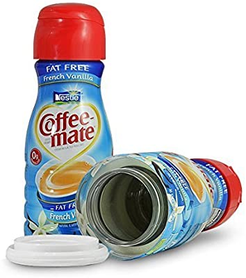Diversion safe disguised as Coffeemate creamer container in assorted flavors, designed to securely hide valuables.