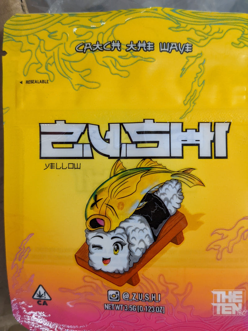 Smell-proof Zushi Matte Mylar Bags by The Baggie Store, 50-pack, featuring matte finish and resealable design for storage.