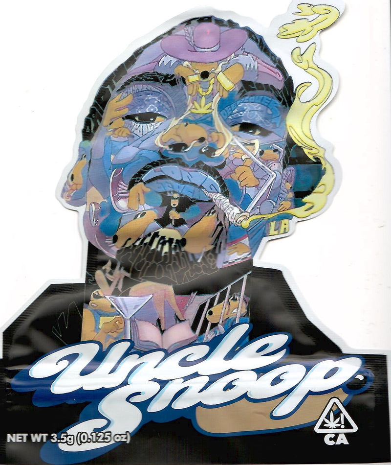 Smell-proof Uncle Snoop Matte Mylar Bags by TBS SUPPLY CO, 50-pack, with resealable closure and durable matte finish.