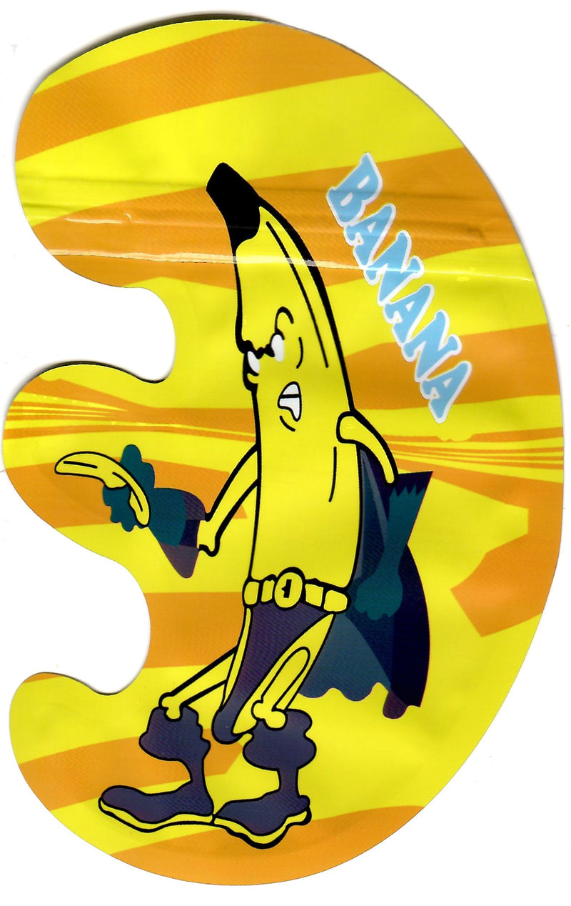 Set of 50 Banana Matte Mylar Bags from The Baggie Store, smell-proof storage pouches for secure packaging.