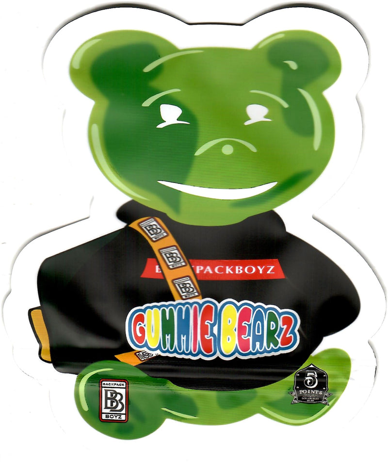 Smell-proof Gummie Bearz Matte Mylar Bags by TBS Supply Co, 50-pack, featuring a sleek matte finish and secure seal.