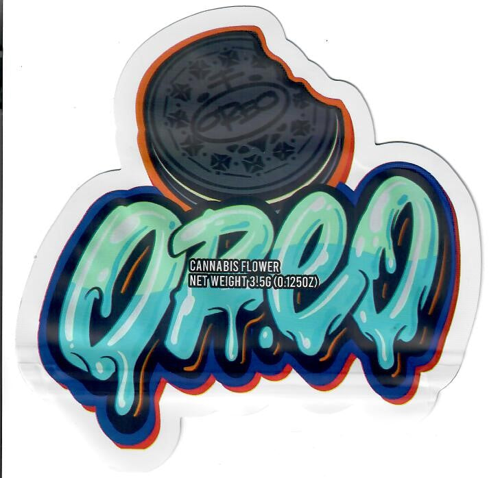 Oreo matte Mylar smell-proof bags by TBS SUPPLY CO, 50-pack, durable resealable storage for snacks and small items.