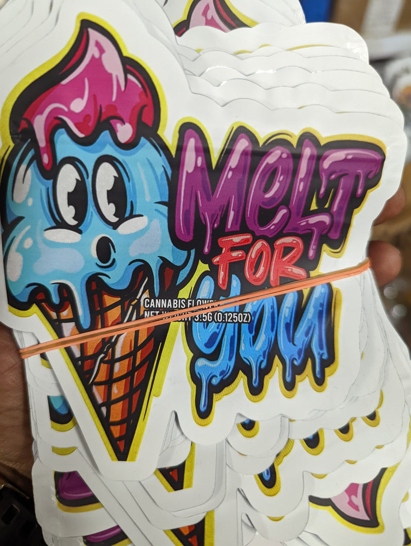 Set of 50 smell-proof Mylar bags from The Baggie Store, featuring durable, resealable design for secure storage.