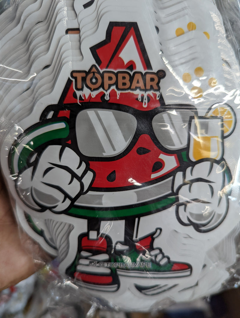Smell-proof Topbar Watermelon Mylar Bags by The Baggie Store, 50-pack, featuring colorful watermelon design for storage and freshness.