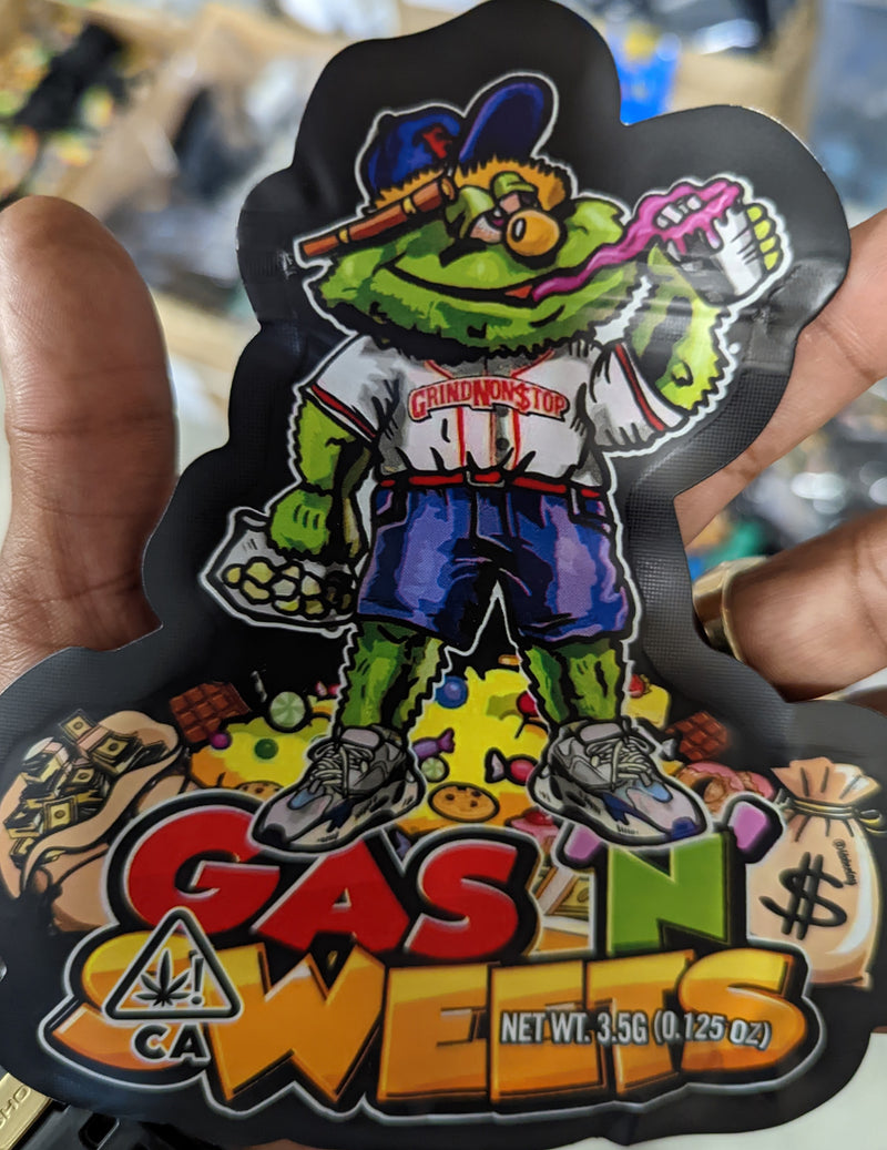 Smell-proof Grind Non Stop Mylar Bags from The Baggie Store, 50-pack, durable storage for herbs and concentrates.
